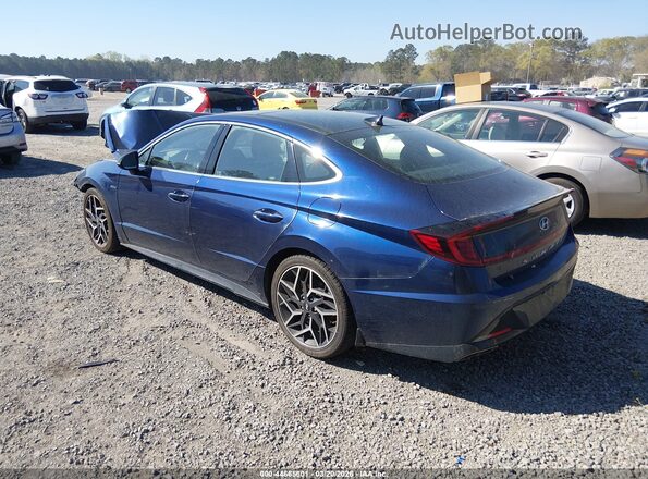 5NPEK4JC6MH109653 2021 HYUNDAI SONATA Blue Rear left