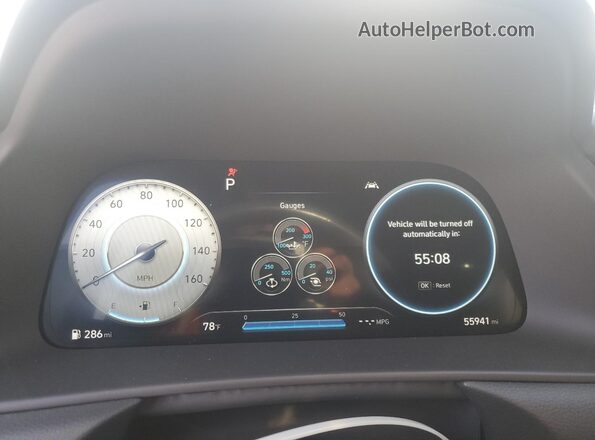 5NPEK4JC6MH131653 2021 HYUNDAI SONATA Синий Вид щитка приборов