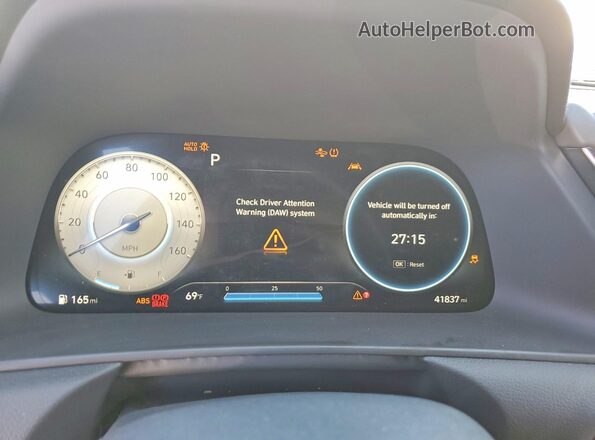 5NPEK4JCXMH131705 2021 HYUNDAI SONATA White Instrument cluster view