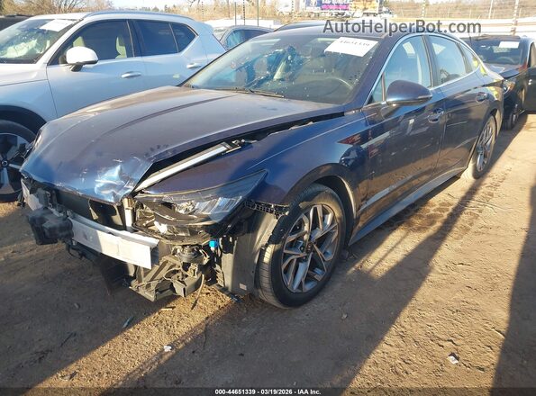 5NPEL4JA8MH091118 2021 HYUNDAI SONATA Синий Передняя левая четверть