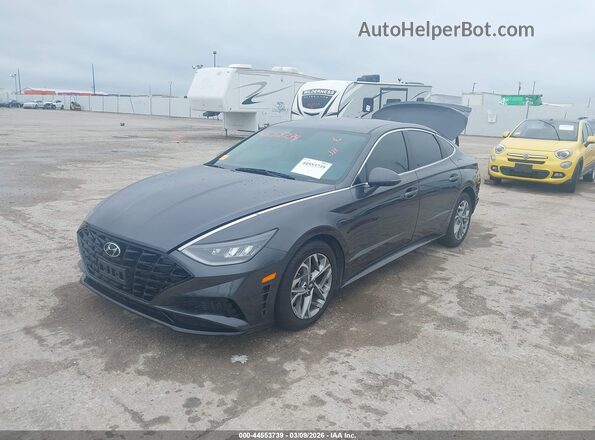 5NPEL4JAXMH066771 2021 HYUNDAI SONATA Gray წინა მარცხენა ხედი სამი მეოთხედიდან