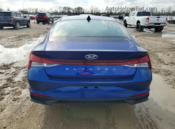 5NPLL4AG9MH045731 2021 HYUNDAI ELANTRA Blue Вид ззаду