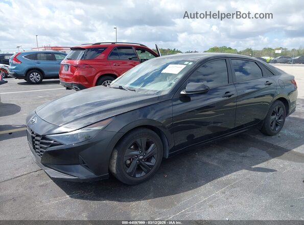 5NPLM4AG0MH011769 2021 HYUNDAI ELANTRA Черный Передняя левая четверть