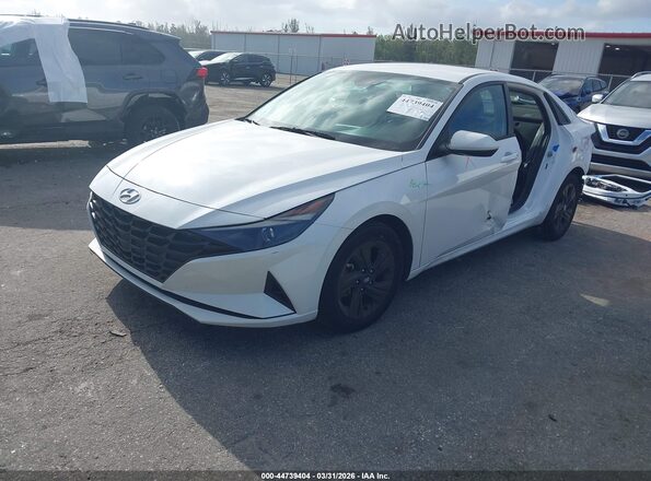5NPLM4AG3MH006842 2021 HYUNDAI ELANTRA White Առջևի ձախ երեք քառորդ տեսարան