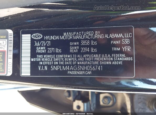 5NPLM4AG3NH056741 2022 HYUNDAI ELANTRA White Вид підкапотного простору
