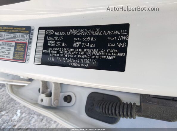 5NPLM4AG4PH087127 2023 HYUNDAI ELANTRA White Вид підкапотного простору