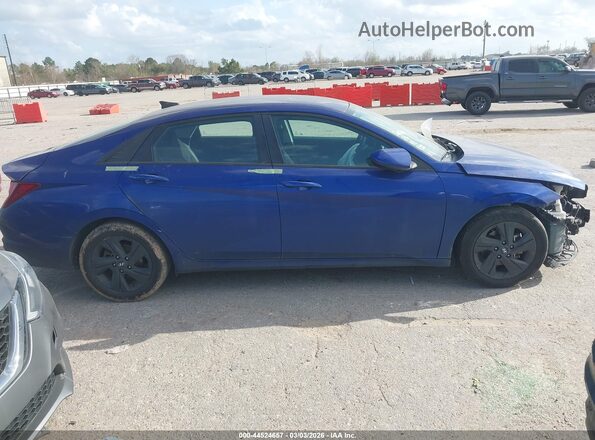 5NPLM4AG7MH023000 2021 HYUNDAI ELANTRA Blue Rear interior view
