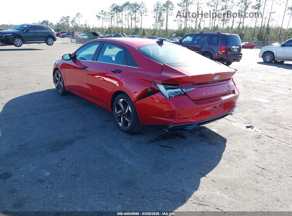 5NPLN4AG1MH030733 2021 HYUNDAI ELANTRA Red Rear left