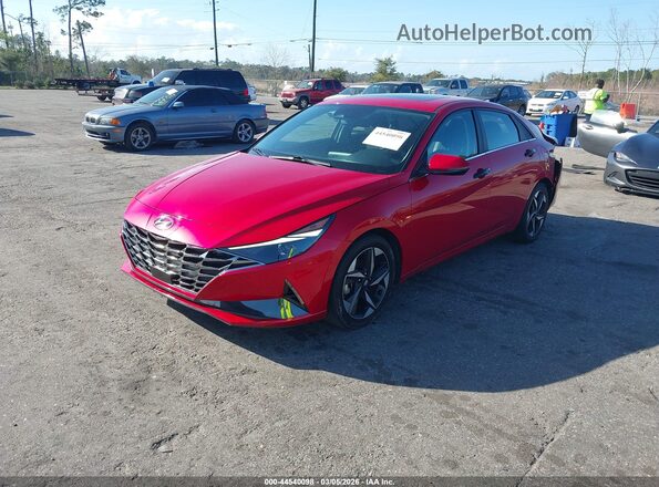5NPLN4AG1MH030733 2021 HYUNDAI ELANTRA Red Front left