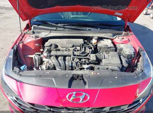 5NPLN4AG1MH030733 2021 HYUNDAI ELANTRA Red Rear view