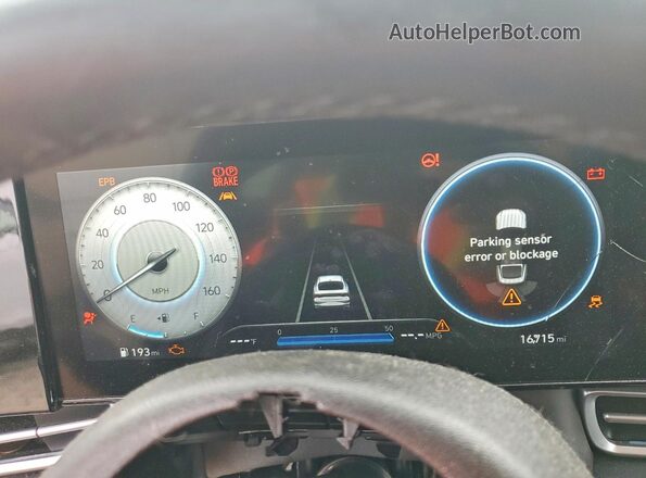 5NPLP4AG3MH000160 2021 HYUNDAI ELANTRA White Instrument cluster view