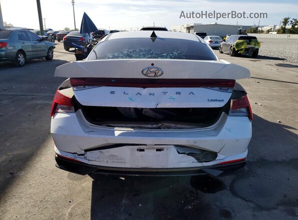 5NPLP4AG5MH015551 2021 HYUNDAI ELANTRA White Հետևի տեսք