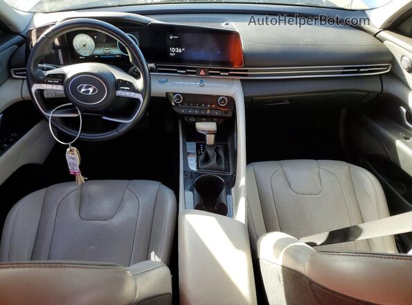 5NPLP4AG5MH015551 2021 HYUNDAI ELANTRA White Առջևի վահանակի տեսք