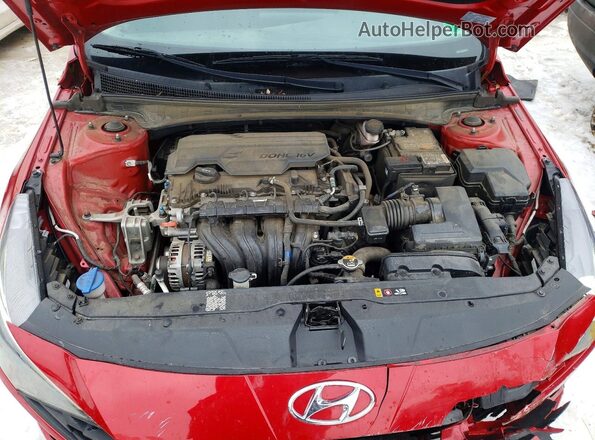 5NPLS4AG8MH027384 2021 HYUNDAI ELANTRA Red Սալոնի հետևի տեսք