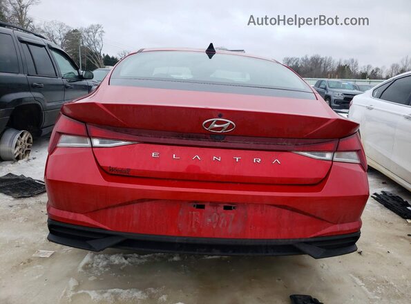 5NPLS4AG8MH027384 2021 HYUNDAI ELANTRA Red Հետևի տեսք