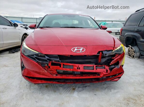 5NPLS4AG8MH027384 2021 HYUNDAI ELANTRA Red Դիմացի տեսք