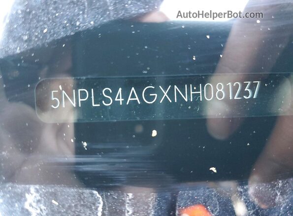 5NPLS4AGXNH081237 2022 HYUNDAI ELANTRA Gray Vista del compartimento del motor