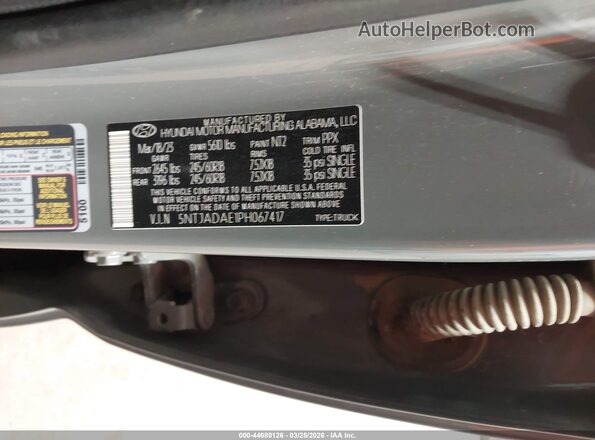 5NTJADAE1PH067417 2023 HYUNDAI SANTA CRUZ Gray 