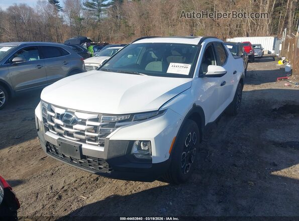 5NTJCDAE3NH013057 2022 HYUNDAI SANTA CRUZ White Առջևի ձախ երեք քառորդ տեսարան