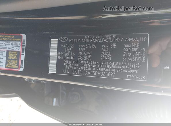 5NTJCDAF5PH065897 2023 HYUNDAI SANTA CRUZ Black Engine compartment view