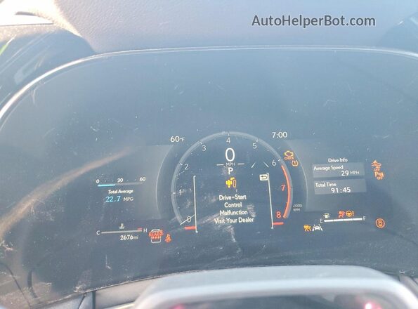 5TDAAAA60TS018459 2026 LEXUS TX White Instrument cluster view