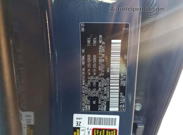 5TDAAAB5XSS102485 2025 TOYOTA GRAND Синий Панорамный вид салона 360°