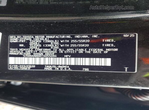 5TDAAAB68TS055094 2026 LEXUS TX Черный Панорамный вид салона 360°