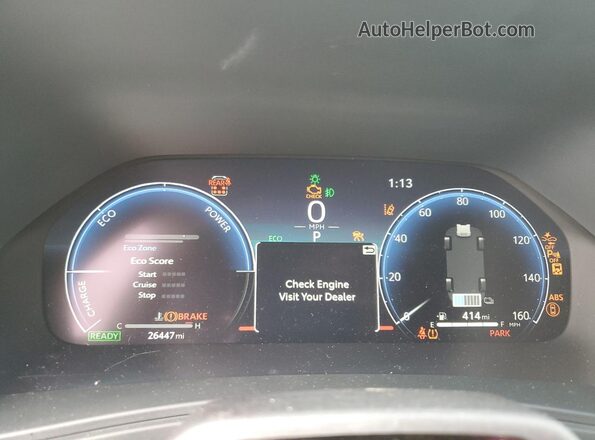 5TDADAB5XSS018853 2025 TOYOTA HIGHLANDER HYBRID Blue Вид щитка приладів