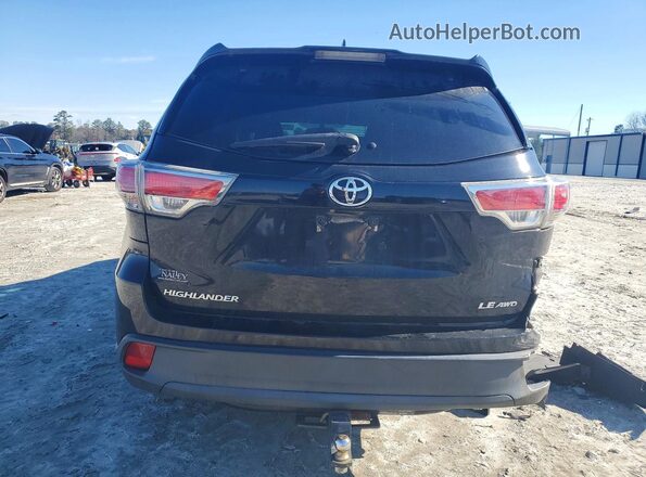 5TDBKRFH8GS242062 2016 TOYOTA HIGHLANDER Black 