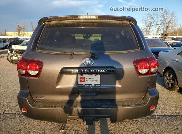 5TDBY5G19JS158378 2018 TOYOTA SEQUOIA Gray უკანა ხედი