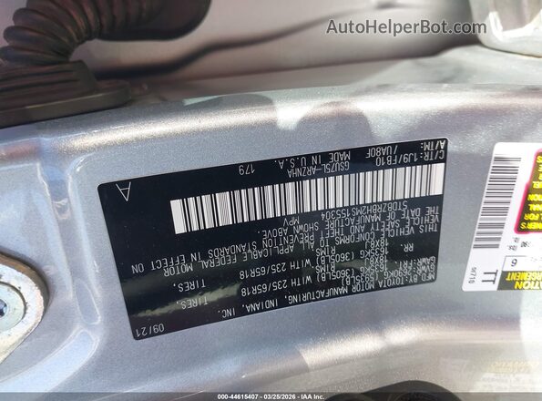 5TDBZRBH2MS155304 2021 TOYOTA LE Silver Շարժիչի բաժամունքի տեսք