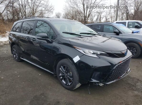 5TDCSKFC1SS200499 2025 TOYOTA SIENNA Black Передня права чверть