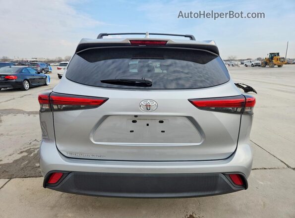 5TDCZRAH8MS534975 2021 TOYOTA HIGHLANDER Silver Widok z tyłu