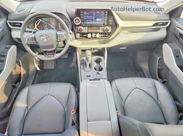 5TDCZRAH8MS534975 2021 TOYOTA HIGHLANDER Silver Widok deski rozdzielczej