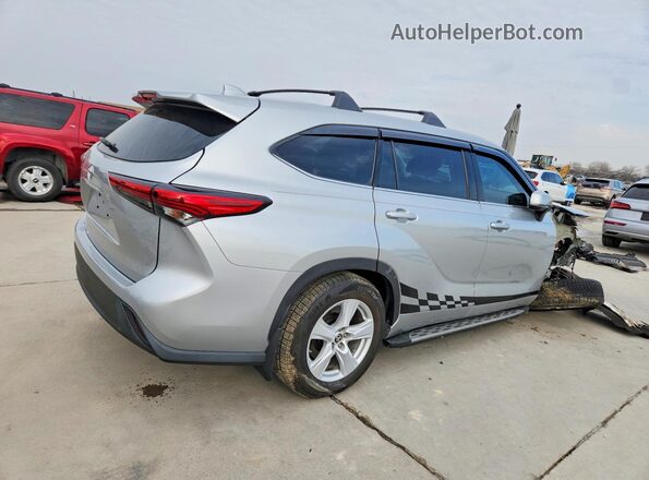 5TDCZRAH8MS534975 2021 TOYOTA HIGHLANDER Silver Tył prawy