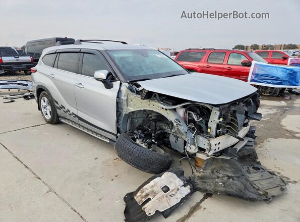 5TDCZRAH8MS534975 2021 TOYOTA HIGHLANDER Silver Przód prawy