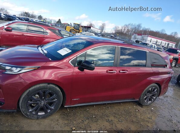 5TDDRKEC1MS056666 2021 TOYOTA SIENNA Red Widok wnętrza 360 stopni