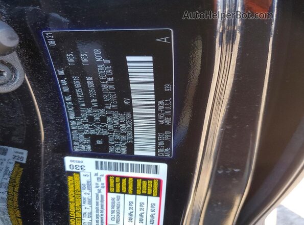 5TDDSKFC0MS037884 2021 TOYOTA SIENNA Black Vista de la etiqueta del VIN