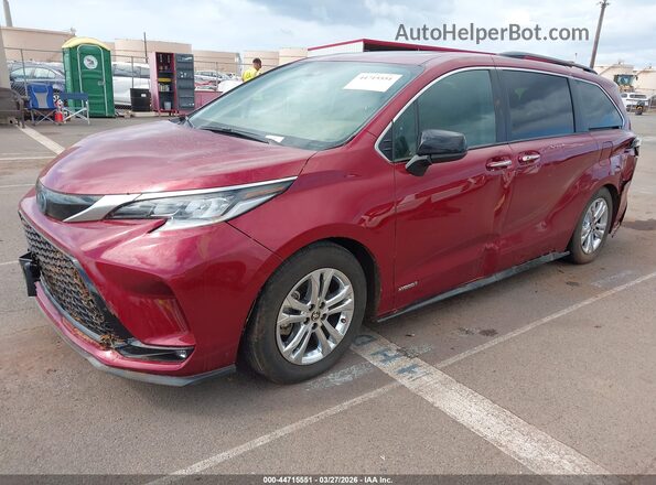 5TDDSKFC6MS034651 2021 TOYOTA SIENNA Red Առջևի ձախ երեք քառորդ տեսարան