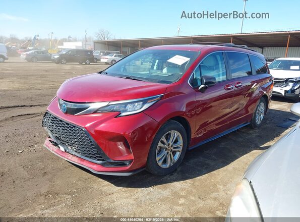 5TDDSKFC7MS020354 2021 TOYOTA SIENNA Maroon Առջևի ձախ երեք քառորդ տեսարան