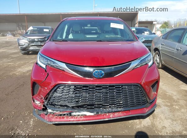 5TDDSKFC7MS020354 2021 TOYOTA SIENNA Maroon Սարքավորումների վահանակի տեսք