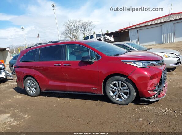5TDDSKFC7MS020354 2021 TOYOTA SIENNA Maroon Սալոնի հետևի տեսք