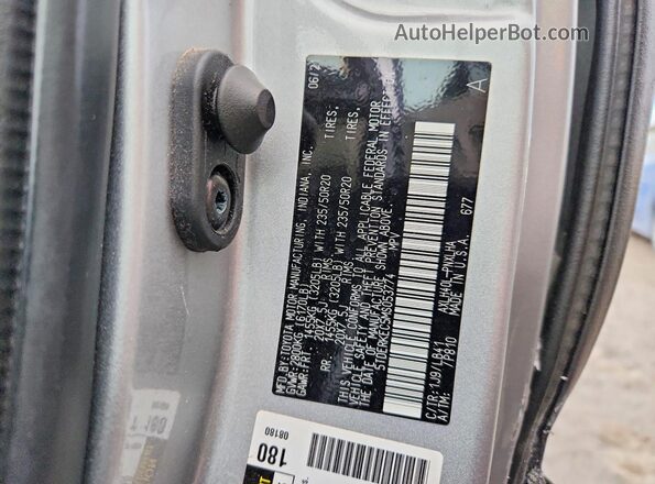 5TDERKEC5MS053774 2021 TOYOTA SIENNA Silver Вид наклейки з VIN-кодом