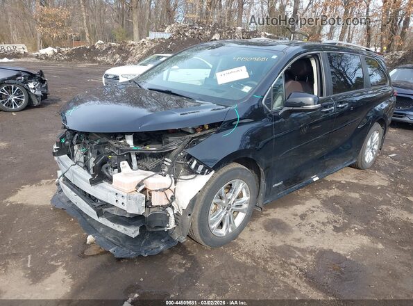 5TDESKFC0MS032270 2021 TOYOTA SIENNA Black წინა მარცხენა ხედი სამი მეოთხედიდან