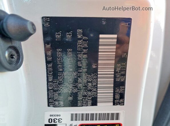 5TDESKFC1NS061875 2022 TOYOTA LIMITED White 360 interior view