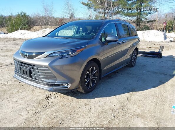 5TDESKFC8TS234305 2026 TOYOTA SIENNA Gray Առջևի ձախ երեք քառորդ տեսարան