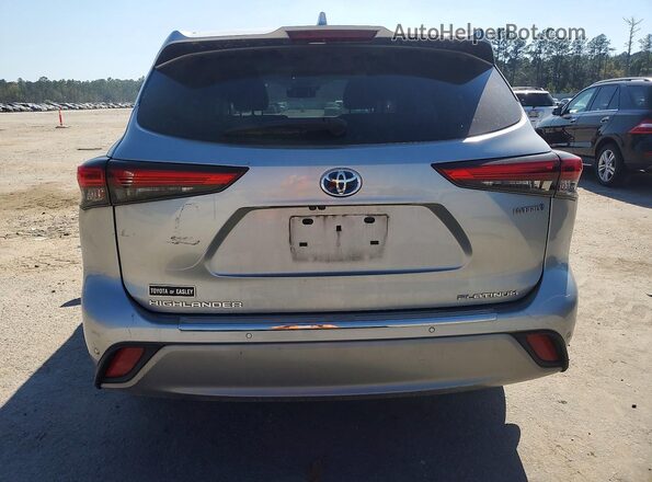 5TDFARAH9MS005331 2021 TOYOTA HIGHLANDER HYBRID Silver Rear view