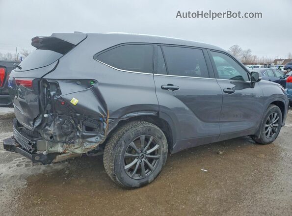 5TDFZRBH5MS107801 2021 TOYOTA HIGHLANDER Gray Trasero derecho