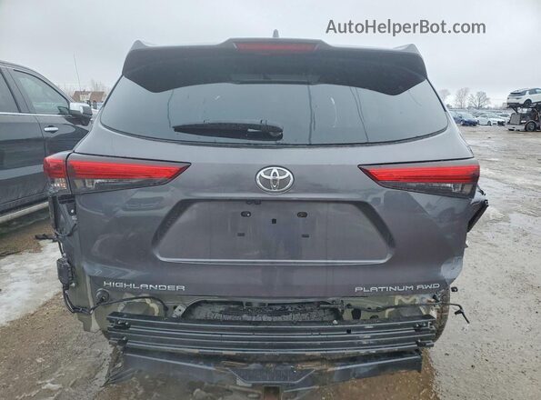 5TDFZRBH5MS107801 2021 TOYOTA HIGHLANDER Gray Vista trasera