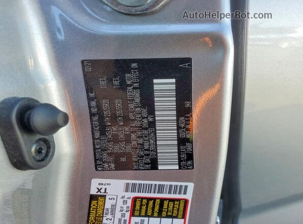 5TDFZRBH9MS094793 2021 TOYOTA HIGHLANDER Silver Панорамний вид салону 360°